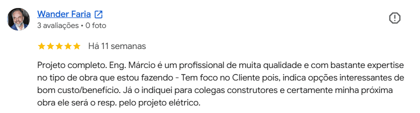 Avaliação de cliente da MRX no Google — 2