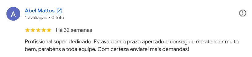 Avaliação de cliente da MRX no Google — 3